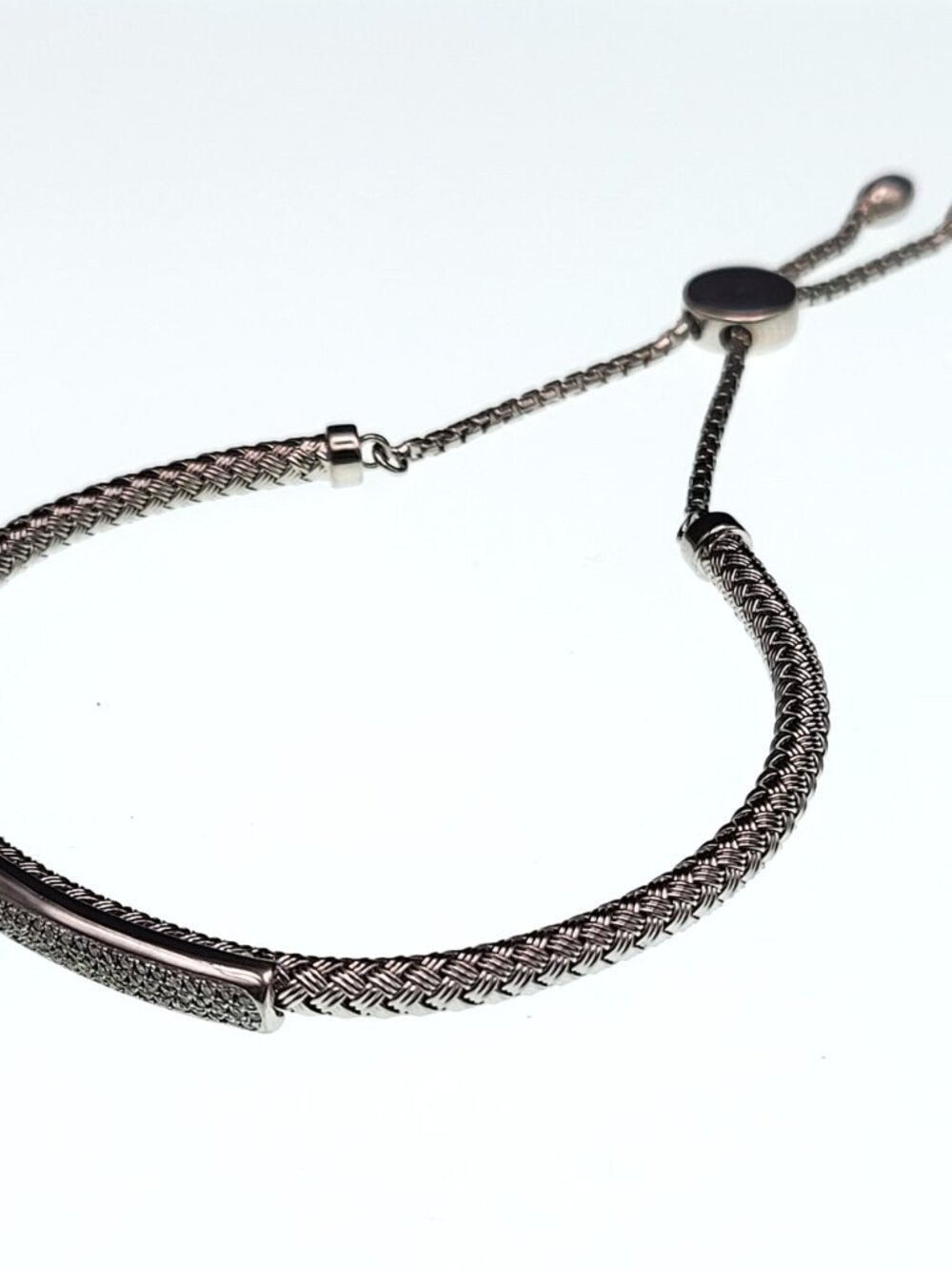 Effy .925 & Diamond Bolo Bracelet .925 Woven Texture - Picture 3 of 6